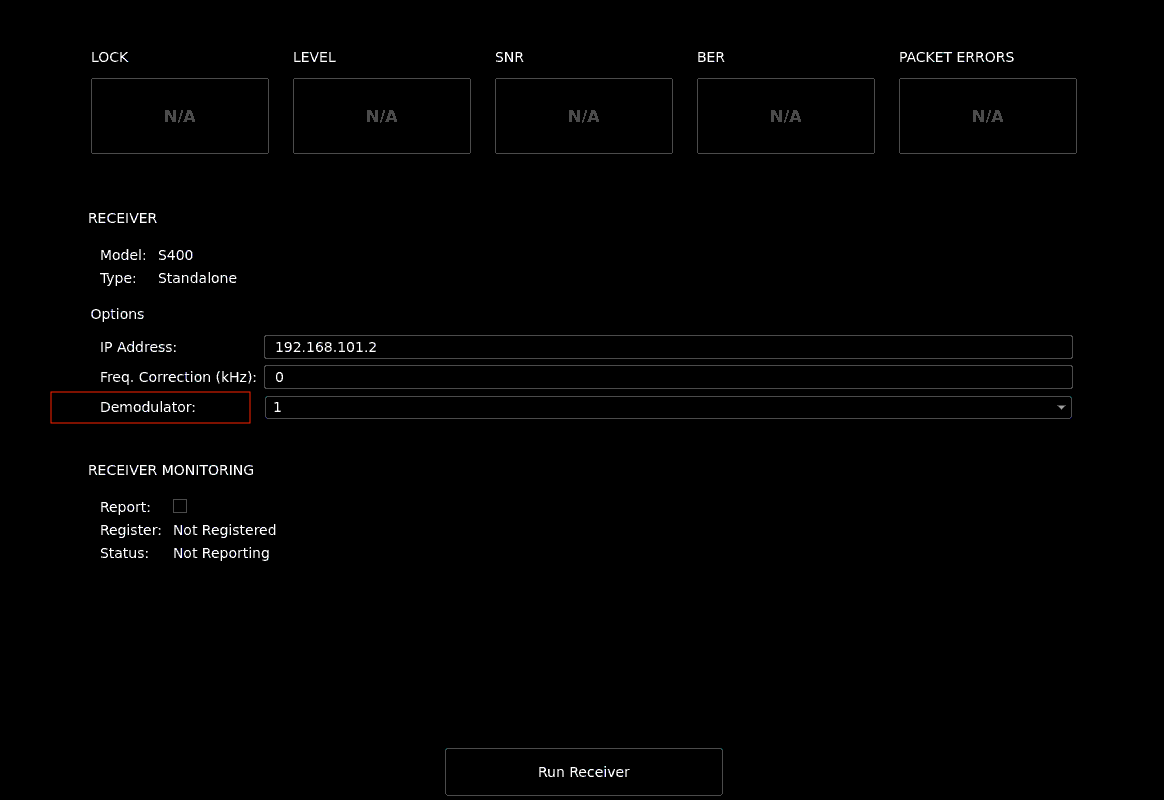 GUI S400 Demodulator Option