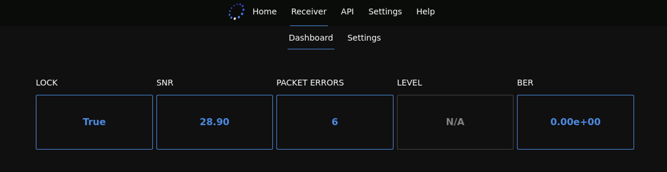 GUI S400 Receiver Monitoring