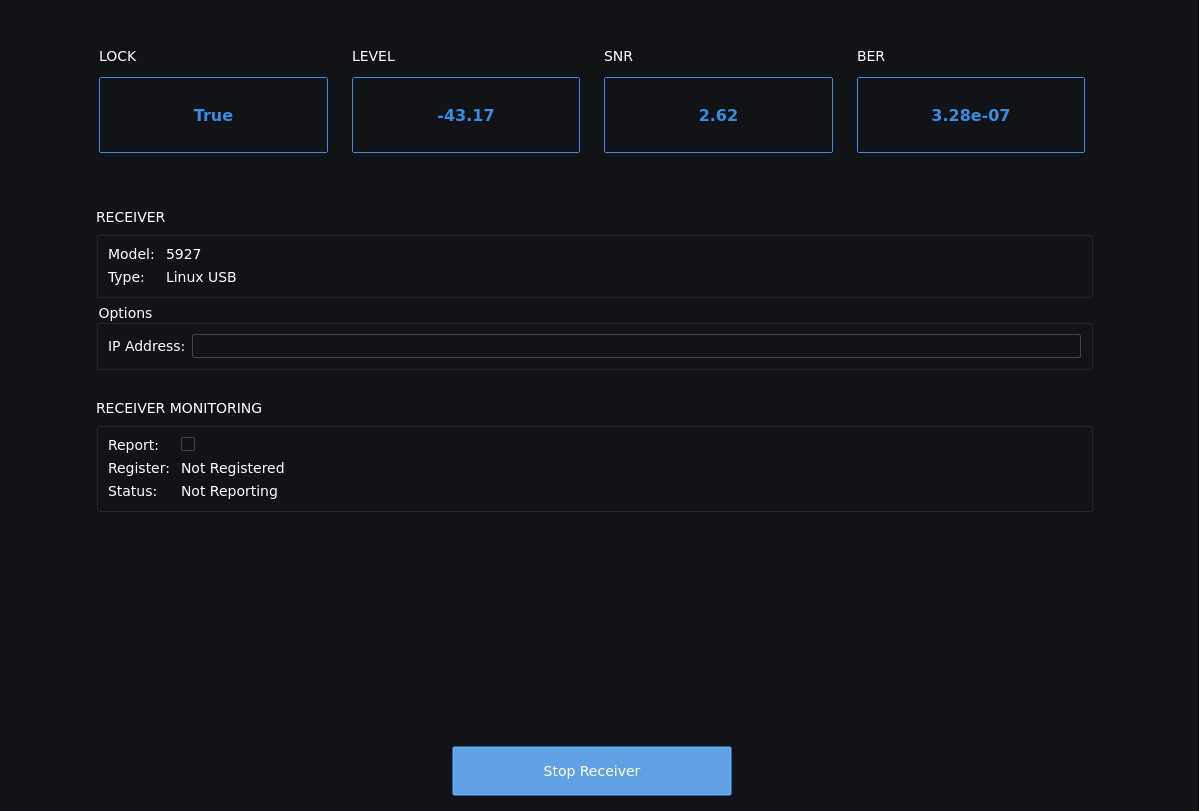 GUI TBS Receiver Monitoring