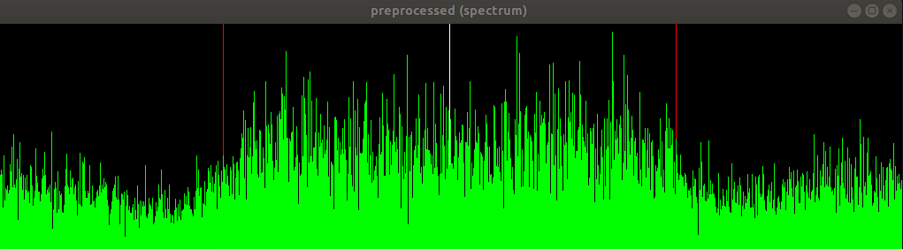 Leandvb's spectrum plot showing centered signal