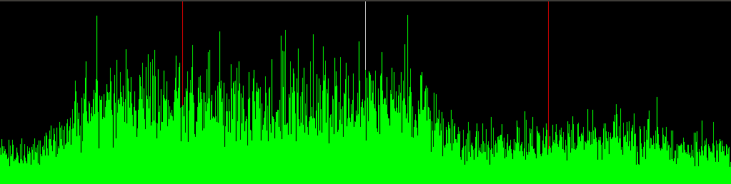 Leandvb's spectrum plot showing offset signal